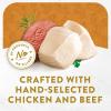 imagePurina Fancy Feast Appetizers Lickable Grain Free Cat Food Topper White Meat Chicken and Shredded Beef Appetizer  Pack of 10 11 oz Trays