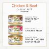 imagePurina Fancy Feast Chicken and Beef Classic Pate Collection Grain Free Wet Cat Food Variety Pack  Pack of 24 3 Oz PullTop CansChicken  Beef