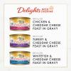 imagePurina Fancy Feast Delights with Cheddar Grilled Chicken Turkey or Whitefish and Cheddar Cheese Feast in Gravy Wet Cat Food Variety Pack  Pack of 24 3 oz Cans