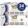 imagePurina Fancy Feast High Protein Senior Wet Cat Food Variety Pack Senior 7 Chicken Beef ampamp Tuna Feasts  2 Packs of 12 3 oz CansVariety Pack