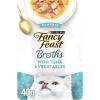 imagePurina Fancy Feast Lickable Wet Cat Food Broth Topper Classic Complement Tuna and Vegetable  Pack of 16 14 oz Pouches