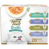 imagePurina Fancy Feast Broth Complement Chicken and Seafood Lickable Grain Free Wet Cat Food Variety Pack  Pack of 20 14 oz Pouches