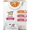 imagePurina Fancy Feast Broths Seafood Bisque Complement Lickable Grain Free Wet Cat Food Variety Pack  Pack of 12 14 oz Pouches