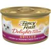 imagePurina Fancy Feast Delights With Cheddar Grilled Chicken and Cheddar Cheese Feast in Wet Cat Food Gravy Cat Food  Pack of 24 3 oz Cans