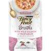 imagePurina Fancy Feast Lickable Wet Cat Food Broth Topper Complement Classic With Wild Salmon and Vegetables  Pack of 16 14 oz Pouches