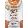 imagePurina Fancy Feast Lickable Wet Cat Food Broth Topper Seafood Bisque with Shrimp  Pack of 16 14 oz Pouches