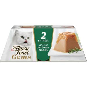 imageFancy Feast Gems Pate Cat Food Mousse With Chicken and a Halo of Savory Gravy Cat Food  Pack of 8 4 oz BoxesChicken