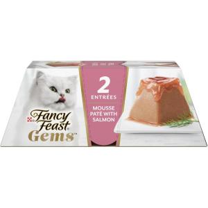 imageFancy Feast Gems Pate Cat Food Mousse With Chicken and a Halo of Savory Gravy Cat Food  Pack of 8 4 oz BoxesSalmon