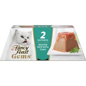 imageFancy Feast Gems Pate Cat Food Mousse With Chicken and a Halo of Savory Gravy Cat Food  Pack of 8 4 oz BoxesTuna