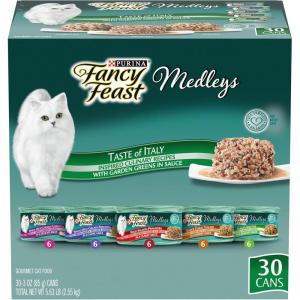 imageFancy Feast Lickable Appetizers Grain Free Wet Cat Food Variety Pack  2 Packs of 12 11 oz TraysTaste of Italy Variety Pack
