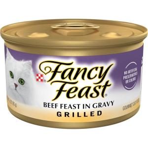 imagePurina Fancy Feast Chicken and Beef Classic Pate Collection Grain Free Wet Cat Food Variety Pack  Pack of 24 3 Oz PullTop CansBeef