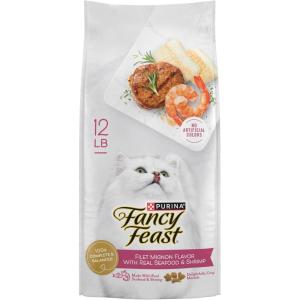 imagePurina Fancy Feast Dry Cat Food Filet Mignon Flavor with Seafood and Shrimp  12 lb Bag