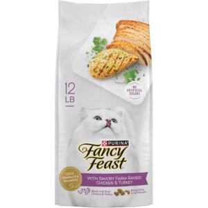 imagePurina Fancy Feast Dry Cat Food with Savory FarmRaised Chicken and Turkey  12 lb BagChicken  Turkey