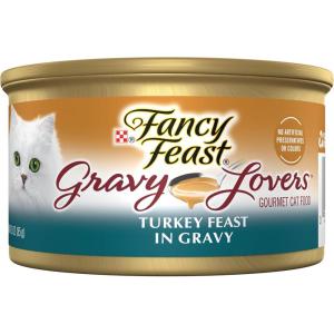 imagePurina Fancy Feast Gravy Lovers Turkey Feast Grilled Gourmet Cat Food in Wet Cat Food Gravy  Pack of 24 3 oz Cans