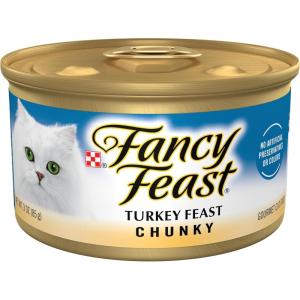 imagePurina Fancy Feast Grilled Wet Cat Food Salmon Feast in Wet Cat Food Gravy  Pack of 24 3 oz CansTurkey