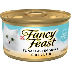imagePurina Fancy Feast Grilled Wet Cat Food Tuna Feast in Wet Cat Food Gravy  Pack of 24 3 oz Cans