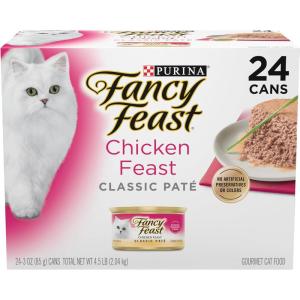 imagePurina Fancy Feast Kitten Tender Ocean Whitefish Feast and Tender Turkey Feast Wet Kitten Food Variety Pack  2 Packs of 12 3 oz CansClassic Pate
