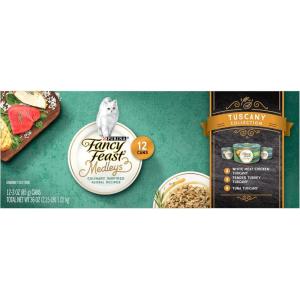 imagePurina Fancy Feast Medleys 12 Ct Tuscany Wet Cat Food Variety Pack  12 3 oz Cans  2 Packs of 12 3 oz Cans3 Ounce Pack of 24