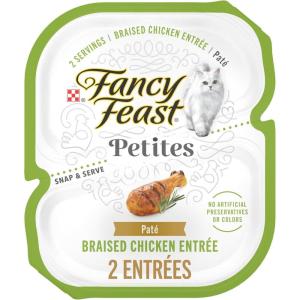 imagePurina Fancy Feast Petites Braised Chicken Entre Gourmet Wet Cat Food Pate  Pack of 12 28 oz Tubs