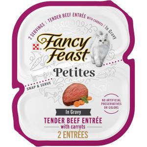 imagePurina Fancy Feast Petites Tender Beef Entree With Carrots in Gravy Gourmet Wet Cat Food  Pack of 12 28 oz Tubs