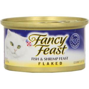 imagePurina Fancy Feast Wet Cat Food Flaked Fish and Shrimp Feast  Pack of 24 3 oz Cans3 Ounce Pack of 1