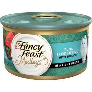 imagePurina Fancy Feast Wet Cat Food Medleys Tuna Florentine With Garden Greens in a Delicate Sauce  Pack of 24 3 oz Cans