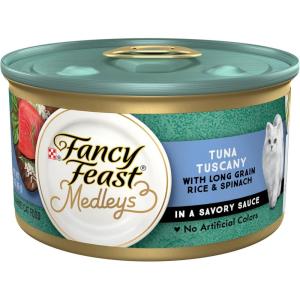 imagePurina Fancy Feast Wet Cat Food Medleys Tuna Tuscany With Long Grain Rice ampamp Greens in Savory Sauce  Pack of 24 3 oz Cans