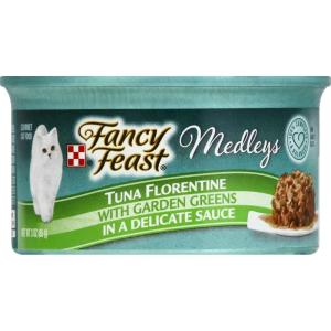 imagePurina Fancy Feast Wet Cat Food Medleys White Meat Chicken Tuscany With Long Grain Rice ampamp Greens  Pack of 24 3 oz CansTuna