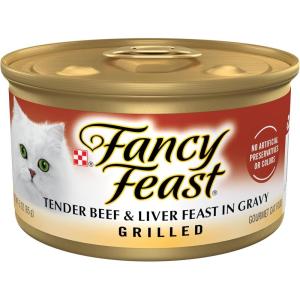 imagePurina Fancy Feast Grilled Wet Cat Food Beef and Liver Feast in Wet Cat Food Gravy  Pack of 24 3 oz Cans