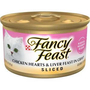 imagePurina Fancy Feast Sliced Chicken Hearts and Liver Feast Wet Cat Food  Pack of 24 3 oz Cans