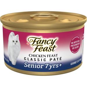 imagePurina Fancy Feast Wet Senior Cat Food 7 Years Plus Chicken Feast Pate  Pack of 24 3 oz Cans