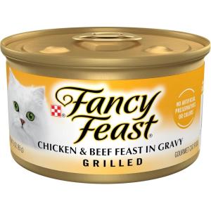 imagePurina Fancy Feast Grilled Wet Cat Food Chicken and Beef in Wet Cat Food Gravy  Pack of 24 3 oz Cans